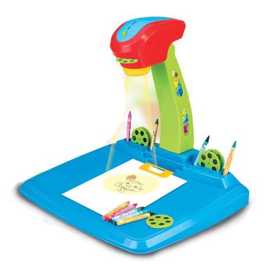 China Promotional Premium Smart Drawing Board Toy Paint Drawing Educational Toy Cartoon Plastic Studying Projector for sale