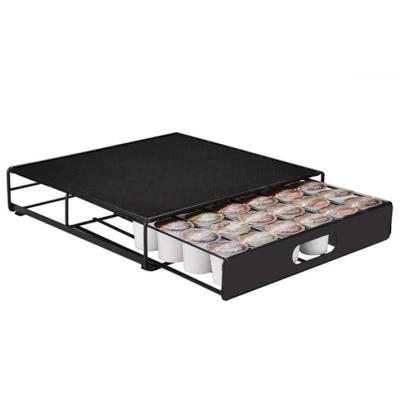 China Kitchen Metal Nespresso Black Coffee Pod Storage Drawer Capsule Holder Box and Stored for sale