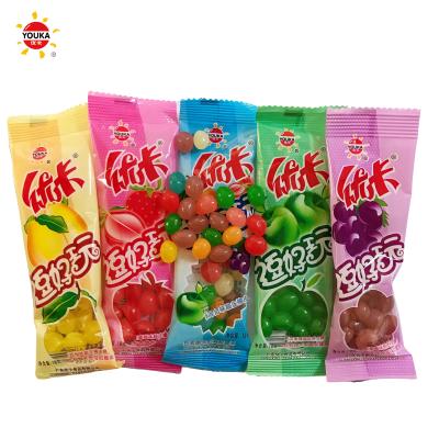 China Natural Fruit Flavors Polished Bean Candy Halal Chewy Jelly Bean Candy for sale