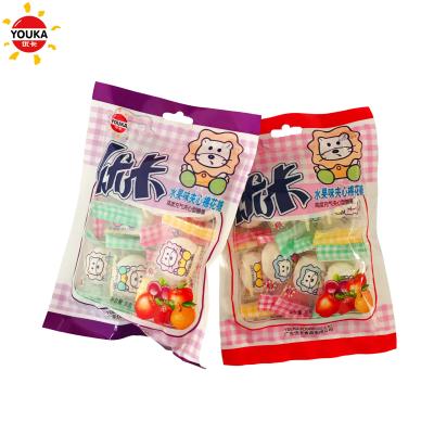 China 30g Natural Halal Jelly Filled Fruit Jam Soft Marshmallow Marshmallow In Bag for sale