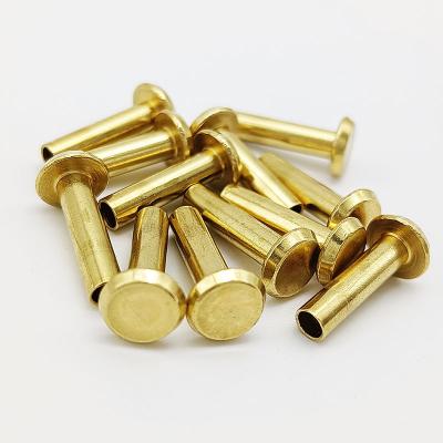 China China Brass Custom Brass Rivets Hollow Out Semi Tubular Pop Rivet Blind Rivet for sale