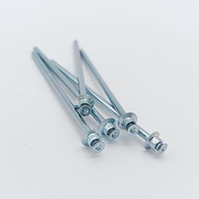 China Custom Steel Countersunk Head Steel Pull-Thru PT Rivets Hollow Rivet Galvanized With Mandrels for sale