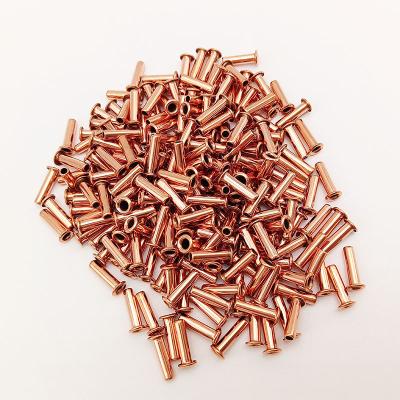 China Semi Tubular Hollow PCB Factory Price Rivet Copper Grommet Brass For PCB for sale