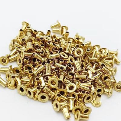 China Tubular PCB Round Head Double Sided Bass Rivets PCB Nails Copper Hollow Rivet for sale