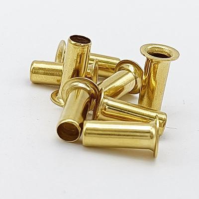 China Brass Hollow Tubular PCB Eyelet Rivet PCB Eyelets Fastener Metal for sale