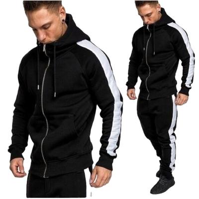 China Men's Breathable Hooded Sporty Tracksuit Casual Zipper Full Jogging Jogger Sweatsuit Men's Casual Sets for sale