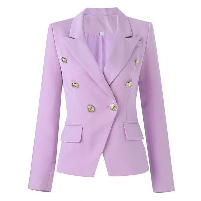 China latest Anti-wrinkle design women's blazer women's solid color blazer simple design coat for sale