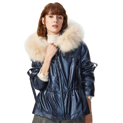 China Autumn Waterproof Style Overcoming Short Shiny Light Fur Coating Luxury Crossing Coat for sale