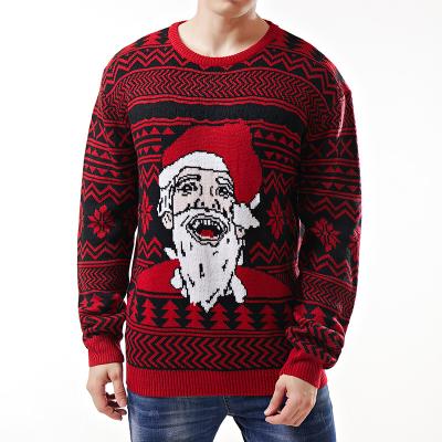 China CustomUnisex Jacquard Snowman Bear Winter Anti-wrinkle 2021 New Collection Ugly Christmas Sweater for sale