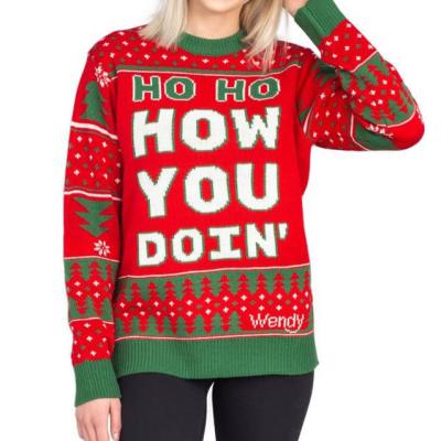 China Factory Design Party Custom Christmas Sweater 2021 Ugly Merry Christmas Sweater Anti-wrinkle for sale