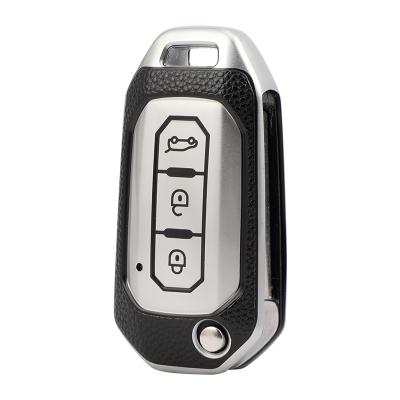 China TPU Carbon Tpu Leather Car Key Case Cover For Ford Classic Focus Accessories Fiesta 05-13 TPU Car Keys Remote Cover For Ford for sale