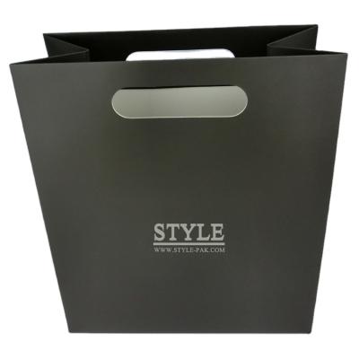 China Recycled Materials Black Paper Bags Customized Biodegradable Kraft Paper For Eco Friendly Shopping Packaging Paper Bag For Party for sale