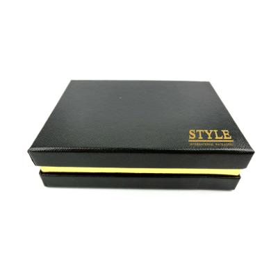 China Recycled materials gold black top and base two pieces of custom printing special paper box packaging watch jewelry gift jewelry morocco paper for sale