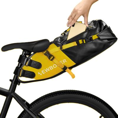 China Large Capacity Amazon Hot Selling Rainproof Storage Cycling Tail Saddle Bike Rear Luggage Bag Foldable for sale