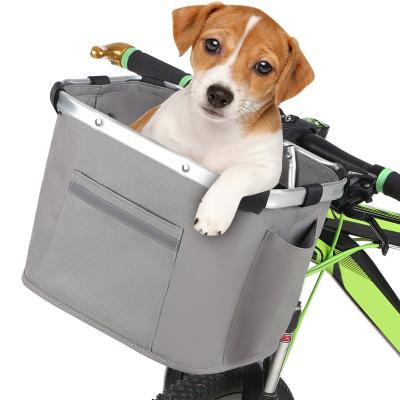 China Travel Waterproof Pet Bottle Carrier Dog Bike Bag Basket Outdoor Bicycle Hiking Hiking Dog Bag for sale