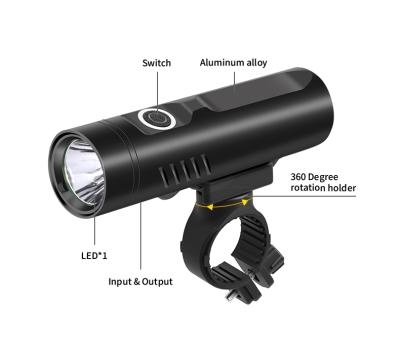 China Wholesale Super Bright Aluminum Alloy Flashlight For Cycling Charging Bike USB Output Front Light for sale