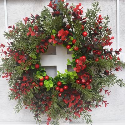 China Wholesale New Style Christmas Home Decorative Wreath For Front Entrance Artificial Wreath for sale