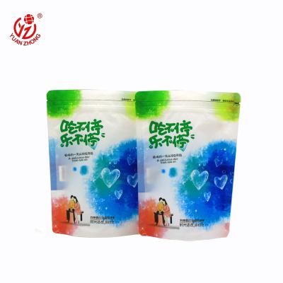 China Micron Printing Services Moisture Proof Custom Resealable Backing Up Ziplock Bag For Food Package for sale