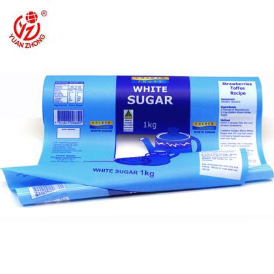 China Yuanzhong Supplier Moisture Proof Custom Printed High Quality Opaque Soft Plastic Rolls Package Film For Sugar for sale