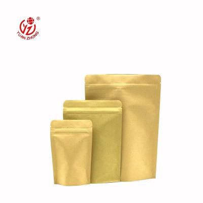 China Wholesale Price Moisture Proof Customs Service Printing Package Kraft Paper Zipper Bag For Snack for sale