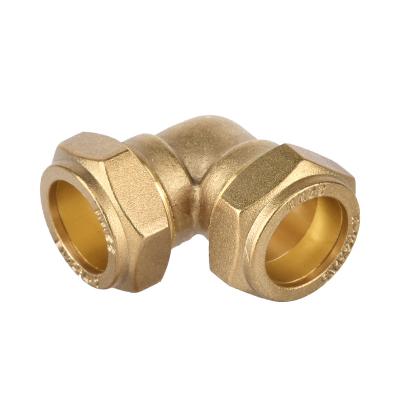 China Straight Tee Elbow Compression Fitting 90 Degree Elbow Brass Male Pipe Fitting 15mmx1/2