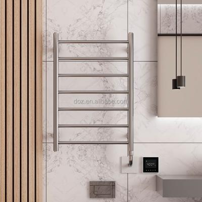 China Towel Rail Heater Ladder Electric Towel Radiator Chrome Electric Straight Rack Bathroom Heated Towel Rail for sale