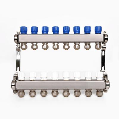 China Save Energy Home Plumbing Dispenser Central HVAC 304 Stainless Steel Water Floor Heating Manifold for sale