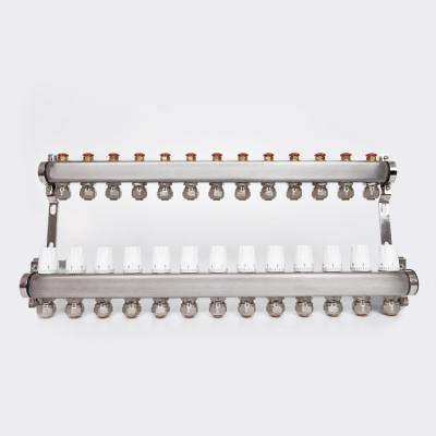 China Refrigeration Parts Stainless Steel Floor Heating Manifolds HVAC Manifolds Water Heating System Various 3 Ports for sale