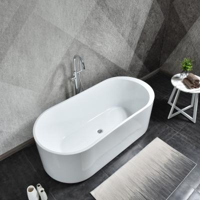 China Accewwories Luxury White Modern Bathroom Freestanding Round 1700mm Bath Acrylic Bathtub for sale