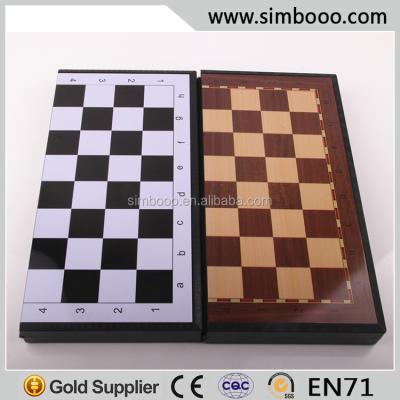 China Education; Fun Design Unique Magnetic Chess Board Plastic Chess Set for sale