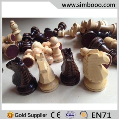 China Education; High Quality Fun Crave Wooden Chess Pieces With Fiber Base for sale