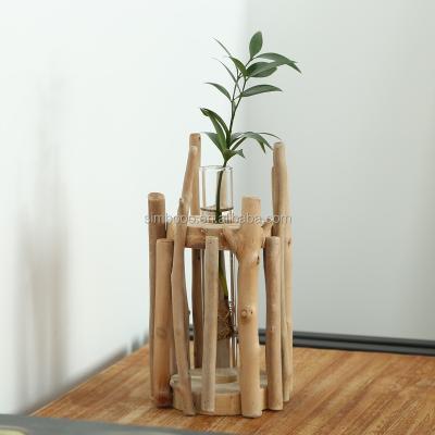 China China factory direct sale creative wooden crafts, multi-meat flowerpot wooden crafts, home furnishings for sale