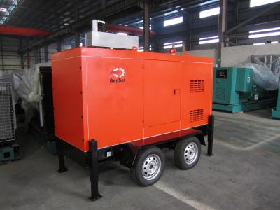 China De mobiele Aanhangwagen zette Generator 40KW/50KVA met Stille Luifel en Brandstoftank op Te koop