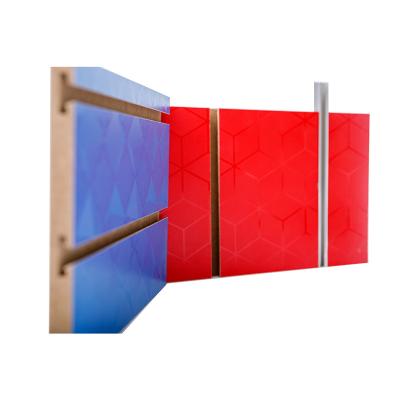 China Moisture Proof Melamine Slotted MDF Paneling Wall Panel for sale