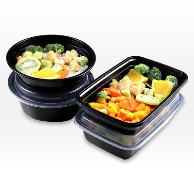 China Disposable promotional plastic lunch box for restaurant microwavable take away food container for sale