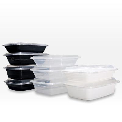 China 2 Compartments Disposable Custom Plastic Lunch Box With Cutlery PP Plastic Boxes Reusable Bento With Lid for sale