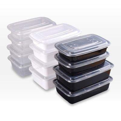 China Restaurant Food Container Disposable Plastic Take Out Disposable Bento Box Microwavable Lunch Boxes for sale