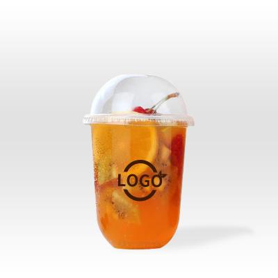 China New product eco friendly stocked biodegradable disposable pp disposable cup custom printing u boba clear plastic hot coffee for sale