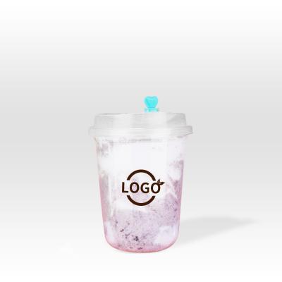 China Biodegradable Promotional Cupplastic Disposable Eco-Friendly Stocked Plastic Cup Suppliers PP Cups Custom Printing u Boba Clear Plastic Hot Coffee With Lid for sale