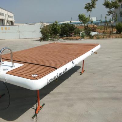 China Drop Stitch Dock Material Swimming Fishing Platform , Drop Stitch PVC Swim Platform Floating Platform for sale