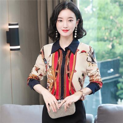 China Spring Autumn Long Sleeve Shirts Tops Blusas Mujer Blouses 2022 Fashion Printing Ladies Women QUICK DRY Shirts for sale