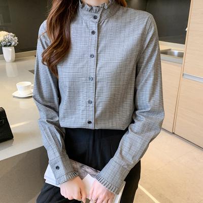 China 2022 Spring QUICK DRY Vintage Office Blouses Ladies Summer Elegant Women's Shirts Long Sheath Shirts Tops Blusas Mujer for sale