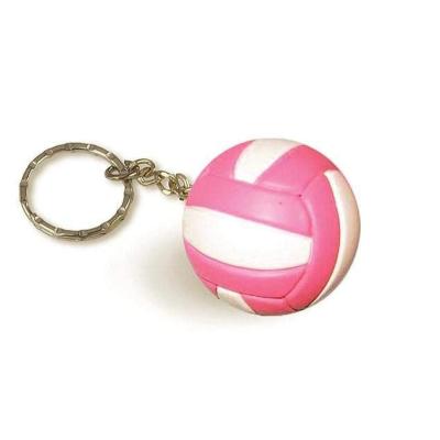 China Wholesale Custom Multicolor Promotion Gift Birthday Gift Souvenir Bag Ornaments Children's 3D Mini Volleyball Key Chain for sale