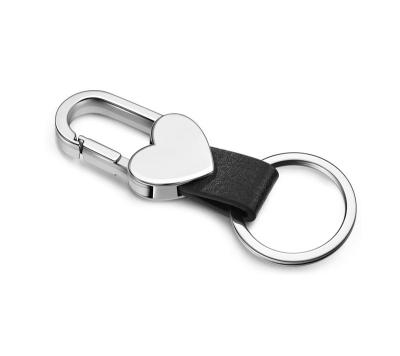 China Fashion Logo Car Ring Bag Black Belt Tessel Customized Leather Tessel Pendant Pants Buckles PU Leather Heart Shaped Heart Key Chain for sale