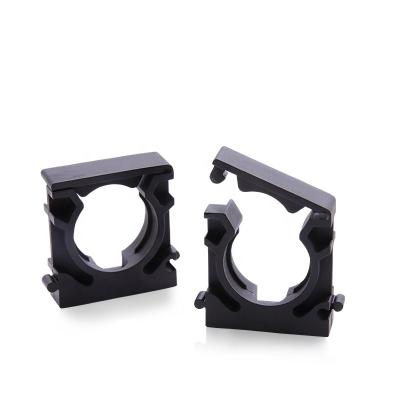 China Fixed Plastic Bracket With Cover Flange Pipe Clamp Nylon Plastic Clamp for sale