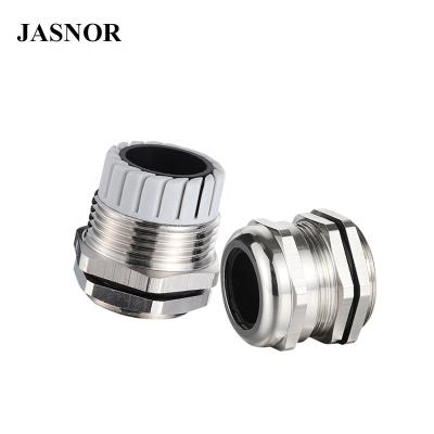 China B M12-M100/PG7-PG63 Copper Nickel Plating Brass Waterproof Brass Cable Gland for sale