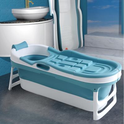 China Foldable Hot Sale 148CM Big Freestanding Portable Folding Home Plastic Bathtub For Adult for sale