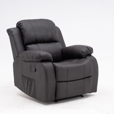 China Single Massage Recliner Sofa Home Office Recliner PU Leather Function Sofa Massage Manual Reline Sofa Chair Dark Brown for sale