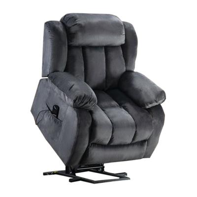 China Modern Sofa Recliner Single Motor Stand Assist Home Theater Massage Style Leather Sofa With Heat Function for sale