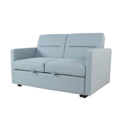 China Recliner Sofa Bed Home Furniture Folding Sofa Bed Blue Fabric Sofa Bed Living Room Loveseat for sale